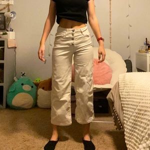 levi’s mile high cropped wide leg jeans :)